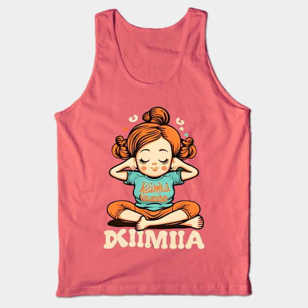 Girl relaxing after a yoga practise Tank Top by TheSakeTeam